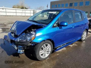 2007 Honda Fit Sport with VIN JHMGD38607S004236, listed as a Copart auction lot 52781415 with 313,559 mi miles and Salvage Title. Bid and sale history available at carsss.com. Image 1.