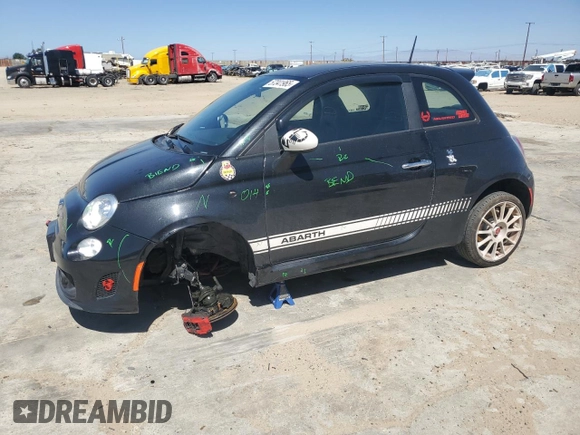 2012 FIAT 500 Abarth with VIN 3C3CFFFH6CT330426, listed as a Copart auction lot 57341965 with 40,702 mi miles and Salvage title. Bid and sale history available at DreamBid. Image 1.