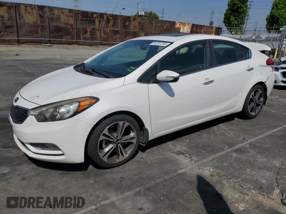 2015 Kia Forte EX with VIN KNAFZ4A88F5336886, listed as a Copart auction lot 54187295 with 106,653 mi miles and Salvage Title. Bid and sale history available at carsss.com. Image 1.