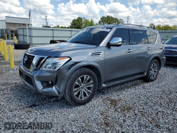 2020 Nissan Armada SL with VIN JN8AY2NDXL9111969, listed as a Copart auction lot 69554394 with 63,906 mi miles and Salvage Title. Bid and sale history available at carsss.com. Image 1.