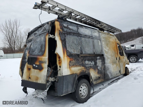 2023 Ram ProMaster Cargo Van with VIN 3C6LRVDG8PE502657, listed as a Copart auction lot 44132225 with 0 mi miles and Salvage Title. Bid and sale history available at carsss.com. Image 3.