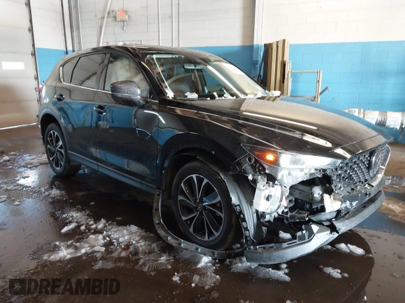 2023 Mazda CX-5 S Premium with VIN JM3KFBDM6P0100301, listed as a IAAI auction lot 41548310 with 21,722 mi miles and . Bid and sale history available at carsss.com. Image 1.