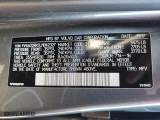 2018 Volvo XC60 Momentum with VIN YV4A22RKXJ1042327, listed as a Copart auction lot 41856705 with 121,039 mi miles and Salvage Title. Bid and sale history available at carsss.com. Image 14.