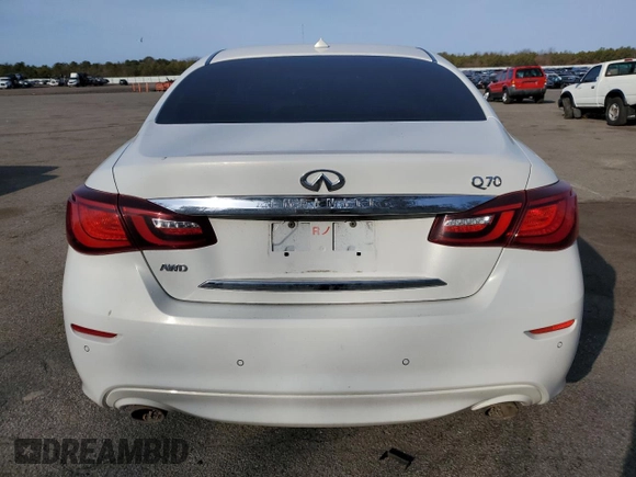 2015 Infiniti Q70 with VIN JN1BY1AR6FM561375, listed as a Copart auction lot 46578795 with 147,080 mi miles and Salvage title. Bid and sale history available at DreamBid. Image 6.