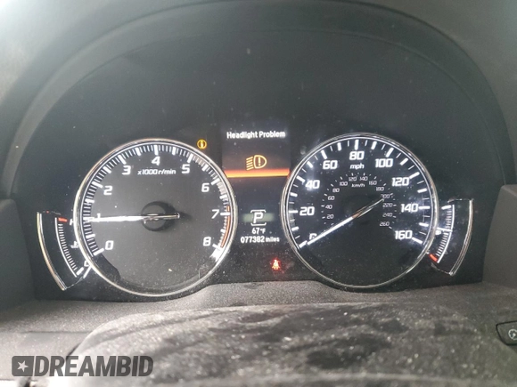 2014 Acura RLX Technology with VIN JH4KC1F51EC004264, listed as a Copart auction lot 65456925 with 77,382 mi miles and Salvage title. Bid and sale history available at DreamBid. Image 9.