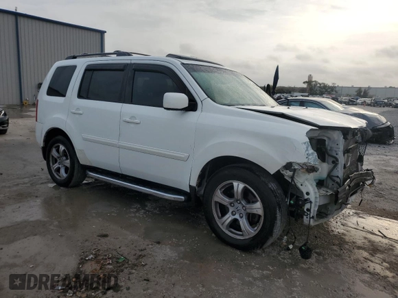 2012 Honda Pilot EX-L with VIN 5FNYF3H53CB033826, listed as a Copart auction lot 47362605 with 111,710 mi miles and Salvage Title. Bid and sale history available at DreamBid. Image 4.