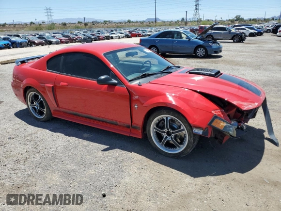 2003 Ford Mustang Premium Mach 1 with VIN 1FAFP42RX3F397779, listed as a Copart auction lot 61989145 with 99,824 mi miles and Salvage title. Bid and sale history available at DreamBid. Image 4.
