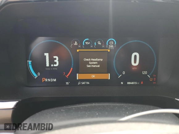 2022 Ford F-150 XL with VIN 1FTFW1E81NKE69218, listed as a Copart auction lot 57490175 with 88,487 mi miles and Salvage title. Bid and sale history available at DreamBid. Image 9.