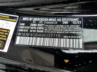 2022 Mercedes-Benz C 300 z VIN W1KAF4GB4NR039118, wystawiony jako Copart lot #50434554 z przebiegiem 333 333 mil mil oraz . Historia ofert i sprzedaży dostępna na DreamBid. Obrazek 12.