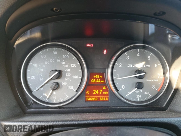 2013 BMW 3 Series 335is with VIN WBAKG1C52DJ217998, listed as a Copart auction lot 78127764 with 46,950 mi miles and Salvage Title. Bid and sale history available at carsss.com. Image 9.