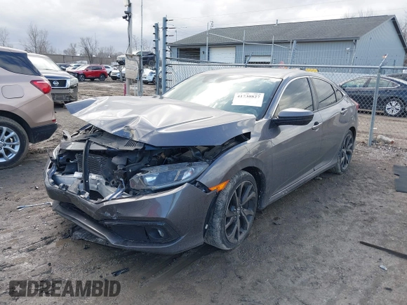 2020 Honda Civic Sedan Sport with VIN 2HGFC2F83LH540535, listed as a IAAI auction lot 41730827 with 80,648 mi miles. Bid and sale history available at carsss.com. Image 17.