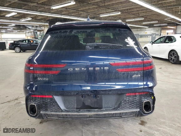 2023 Genesis GV70 2.5T with VIN KMUMADTB2PU078864, listed as a Copart auction lot 46684175 with 11,701 mi miles and Salvage Title. Bid and sale history available at carsss.com. Image 6.