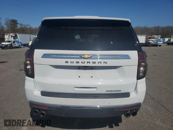 2023 Chevrolet Suburban Premier with VIN 1GNSCFKD2PR299653, listed as a Copart auction lot 53558995 with 55,593 mi miles and Clean title. Bid and sale history available at DreamBid. Image 6.