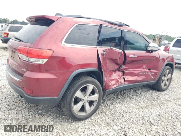 2014 Jeep Grand Cherokee Limited with VIN 1C4RJFBG1EC102219, listed as a Copart auction lot 56845045 with 253,280 mi miles and Salvage title. Bid and sale history available at DreamBid. Image 3.