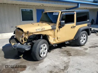 2014 Jeep Wrangler Sport with VIN 1C4AJWAGXEL136089, listed as a Copart auction lot 48882345 with 66,176 mi miles and Salvage Title. Bid and sale history available at carsss.com. Image 1.