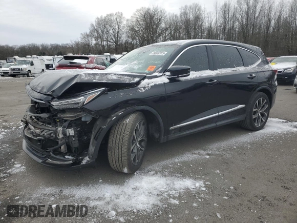 2022 Acura MDX w/Technology Package with VIN 5J8YE1H42NL005726, listed as a Copart auction lot 89049915 with 57,838 mi miles and Salvage Title. Bid and sale history available at carsss.com. Image 1.