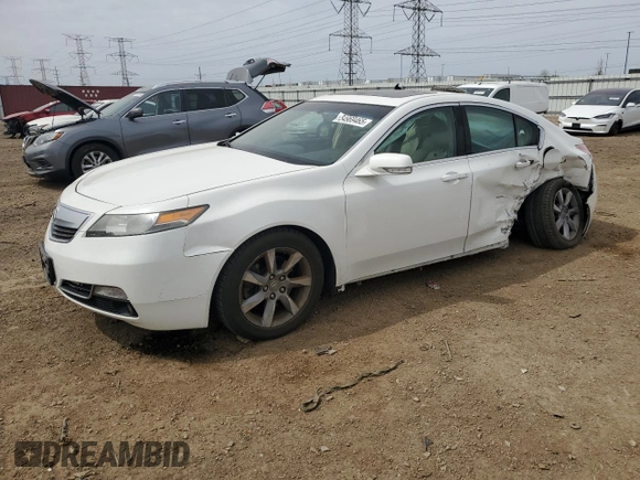 2012 Acura TL Auto z VIN 19UUA8F20CA023798, wystawiony jako Copart lot #54969465 z przebiegiem 73 309 mil mil oraz Szkoda całkowita • Salvage title. Historia ofert i sprzedaży dostępna na DreamBid. Obrazek 1.