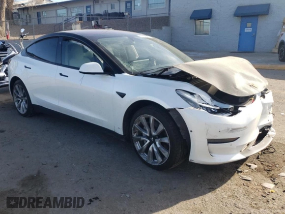2018 Tesla Model 3 Long Range Battery with VIN 5YJ3E1EB2JF151326, listed as a Copart auction lot 47139055 with 106,271 mi miles and Salvage Title. Bid and sale history available at DreamBid. Image 4.