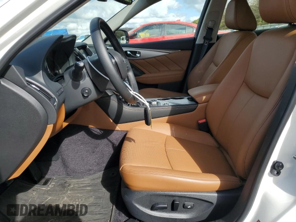 2024 Infiniti Q50 Luxe with VIN JN1EV7BR3RM631281, listed as a Copart auction lot 72021944 with 3,994 mi miles and Salvage Title. Bid and sale history available at DreamBid. Image 7.