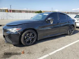 2018 Alfa Romeo Giulia Ti Sport with VIN ZARFAECN0J7591456, listed as a Copart auction lot 51618733 with 0 mi miles. Bid and sale history available at carsss.com. Image 1.