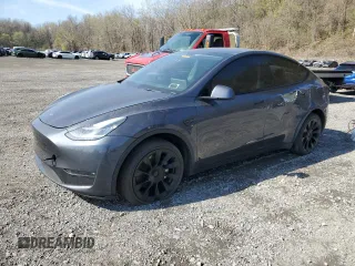 2021 Tesla Model Y Long Range with VIN 5YJYGDEE9MF119974, listed as a Copart auction lot 53794025 with 66,411 mi miles and Salvage Title. Bid and sale history available at DreamBid. Image 1.