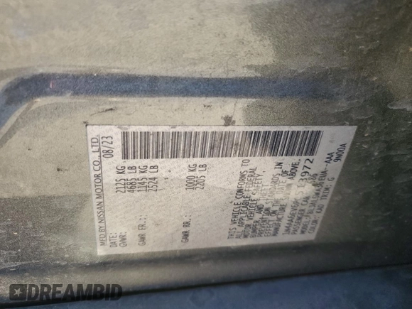2023 Nissan Maxima SR with VIN 1N4AA6EV6PC513972, listed as a Copart auction lot 86695044 with 27,174 mi miles and Salvage title. Bid and sale history available at DreamBid. Image 14.