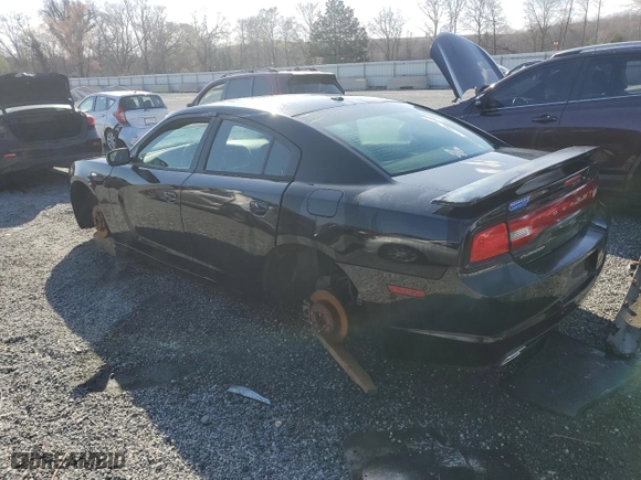 2013 Dodge Charger SXT Plus with VIN 2C3CDXHG1DH503263, listed as a Copart auction lot 49857605 with 181,676 mi miles and Salvage Title. Bid and sale history available at carsss.com. Image 2.