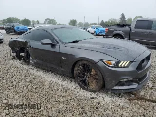 2015 Ford Mustang GT with VIN 1FA6P8CF8F5348585, listed as a Copart auction lot 56290945 with 94,706 mi miles and Salvage title. Bid and sale history available at DreamBid. Image 4.