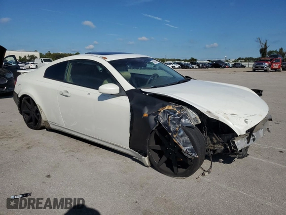 2006 Infiniti G35 Coupe with VIN JNKCV54E16M703172, listed as a Copart auction lot 74068444 with 0 mi miles and Non Repairable. Bid and sale history available at carsss.com. Image 4.