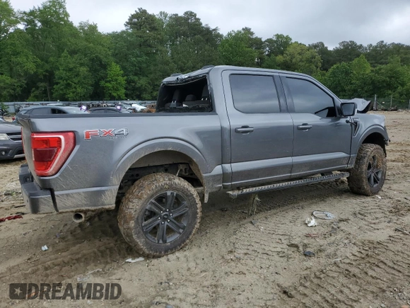 2022 Ford F-150 XL with VIN 1FTFW1E54NFC33872, listed as a Copart auction lot 57719805 with 56,329 mi miles and Salvage title. Bid and sale history available at DreamBid. Image 3.