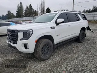 2023 GMC Yukon AT4 with VIN 1GKS2CKD7PR140416, listed as a Copart auction lot 87210684 with 19,208 mi miles and Salvage Title. Bid and sale history available at carsss.com. Image 1.