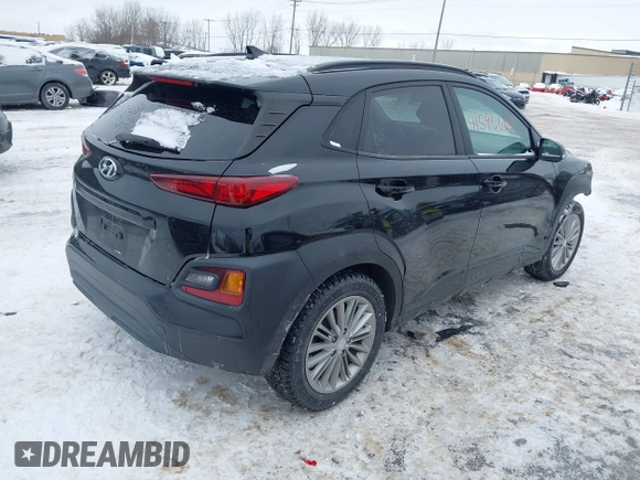 2020 Hyundai Kona SEL Plus with VIN KM8K62AA7LU498541, listed as a IAAI auction lot 41596668 with 54,603 mi miles. Bid and sale history available at carsss.com. Image 4.