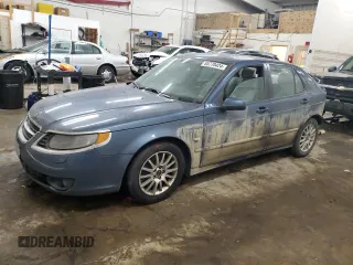 2008 Saab 9-5 with VIN YS3ED49GX83516077, listed as a Copart auction lot 85770424 with 138,623 mi miles and Salvage Title. Bid and sale history available at carsss.com. Image 1.