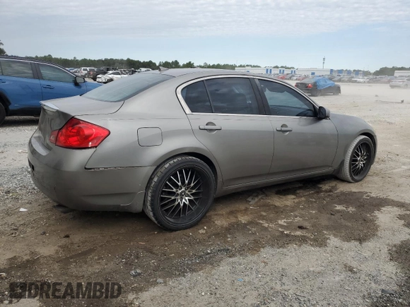 2007 Infiniti G35 Journey with VIN JNKBV61E67M725255, listed as a Copart auction lot 76251064 with 214,985 mi miles and Salvage Title. Bid and sale history available at DreamBid. Image 3.