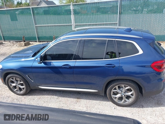 2020 BMW X3 xDrive30i with VIN 5UXTY5C02L9D58605, listed as a IAAI auction lot 41939854 with 22,361 mi miles and . Bid and sale history available at DreamBid. Image 14.