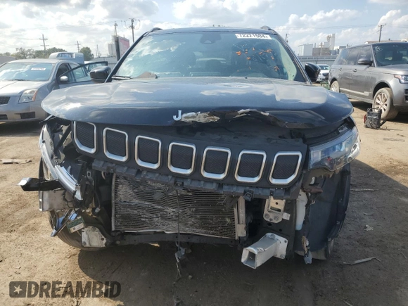 2022 Jeep Compass Altitude with VIN 3C4NJCBB6NT139076, listed as a Copart auction lot 72221504 with Not provided miles and Salvage title. Bid and sale history available at DreamBid. Image 5.