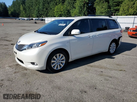 2017 Toyota Sienna XLE with VIN 5TDDZ3DC0HS164600, listed as a Copart auction lot 64262685 with 82,353 mi miles and Salvage title. Bid and sale history available at DreamBid. Image 1.