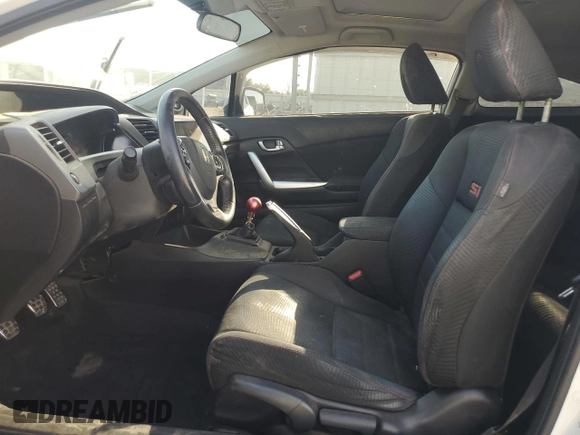 2012 Honda Civic Si with VIN 2HGFG4A58CH701393, listed as a Copart auction lot 60273605 with Not provided miles and Salvage title. Bid and sale history available at DreamBid. Image 7.