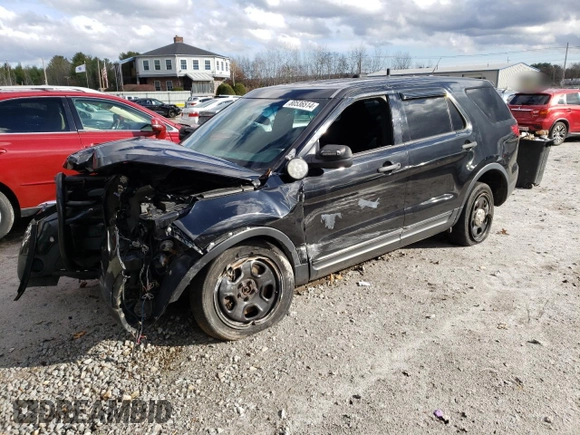 2015 Ford Utility Police Interceptor with VIN 1FM5K8AR2FGA70476, listed as a Copart auction lot 80536514 with 0 mi miles and Salvage Title. Bid and sale history available at carsss.com. Image 1.