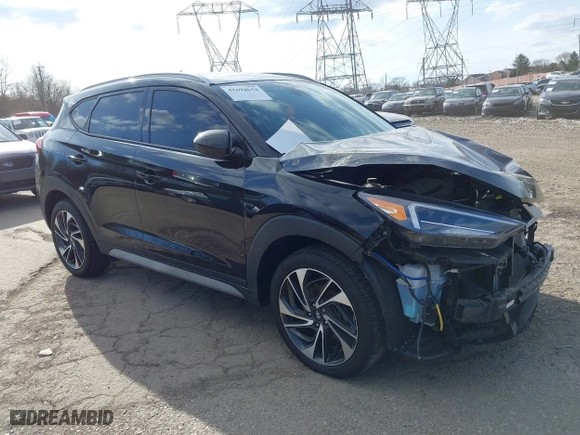 2021 Hyundai Tucson Sport with VIN KM8J3CAL6MU411855, listed as a IAAI auction lot 41694634 with 67,779 mi miles. Bid and sale history available at carsss.com. Image 1.