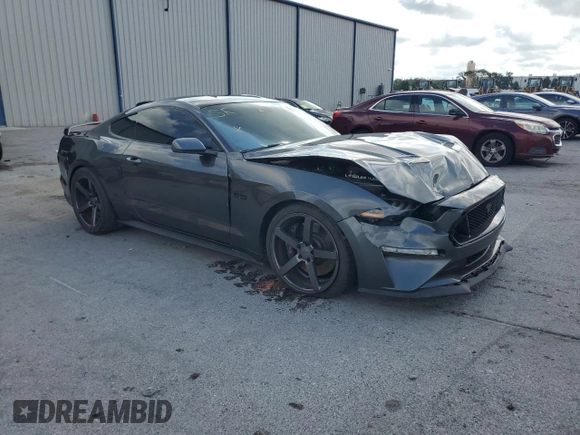 2019 Ford Mustang GT with VIN 1FA6P8CF3K5142116, listed as a Copart auction lot 55519545 with 48,058 mi miles and Salvage title. Bid and sale history available at DreamBid. Image 4.