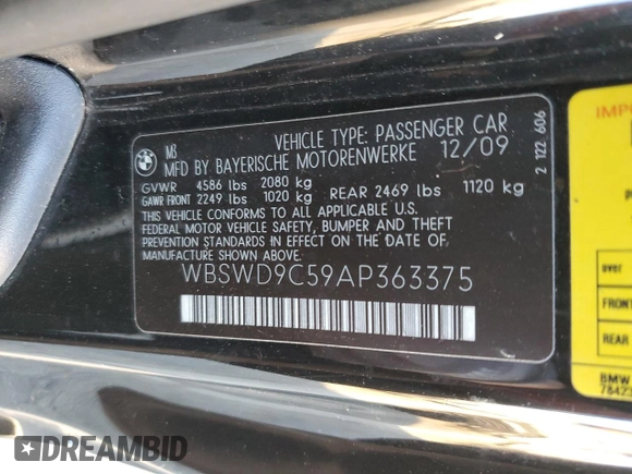 2010 BMW M3 z VIN WBSWD9C59AP363375, wystawiony jako Copart lot #82817564 z przebiegiem 130 714 mil mil oraz Czysty tytuł • Clean title. Historia ofert i sprzedaży dostępna na DreamBid. Obrazek 12.
