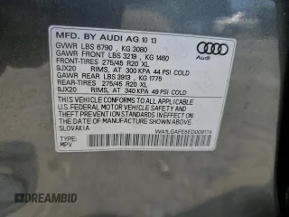 2014 Audi Q7 Premium Plus with VIN WA1LGAFE5ED009174, listed as a Copart auction lot 61073165 with 149,790 mi miles and Clean title. Bid and sale history available at DreamBid. Image 13.