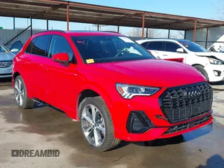 2022 Audi Q3 S line Premium Plus with VIN WA1EECF35N1041164, listed as a IAAI auction lot 41645187 with 10,453 mi miles. Bid and sale history available at carsss.com. Image 1.