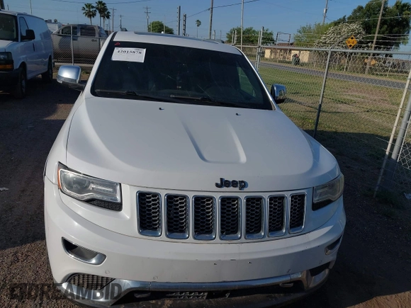 2015 Jeep Grand Cherokee Summit with VIN 1C4RJFJT5FC767687, listed as a IAAI auction lot 42015878 with 1 mi miles. Bid and sale history available at carsss.com. Image 12.