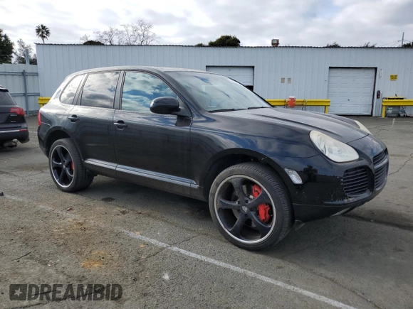 2005 Porsche Cayenne Turbo with VIN WP1AC29P15LA91534, listed as a Copart auction lot 43476105 with 131,561 mi miles and Salvage Title. Bid and sale history available at carsss.com. Image 4.