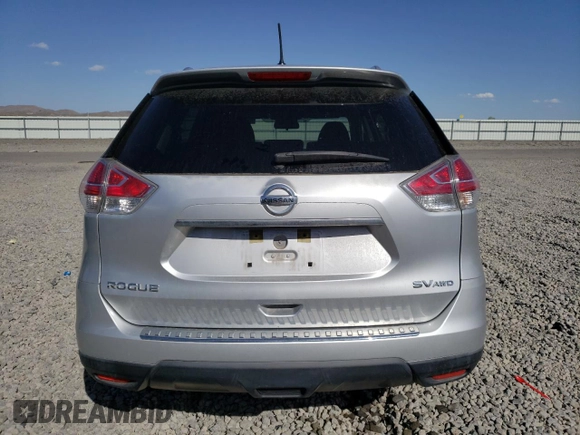 2015 Nissan Rogue SV with VIN KNMAT2MV3FP562410, listed as a Copart auction lot 53852655 with 109,225 mi miles and Salvage Title. Bid and sale history available at DreamBid. Image 6.