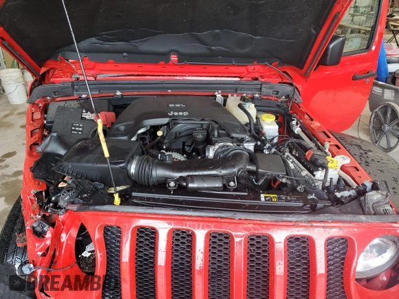 2018 Jeep Wrangler Unlimited Sport S with VIN 1C4HJXDG5JW285227, listed as a Copart auction lot 61264625 with 46,085 mi miles and Salvage title. Bid and sale history available at DreamBid. Image 12.