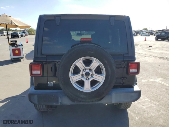 2019 Jeep Wrangler Unlimited Sport S with VIN 1C4HJXDG9KW556906, listed as a Copart auction lot 77479784 with 76,078 mi miles and Salvage Title. Bid and sale history available at carsss.com. Image 6.