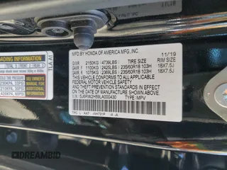 2020 Honda CR-V EX with VIN 5J6RW2H59LA000430, listed as a Copart auction lot 48032815 with 72,012 mi miles and Salvage Title. Bid and sale history available at carsss.com. Image 14.